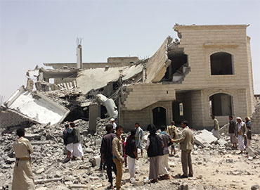 Air-strike on Sana'a in 2015