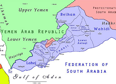 Federation of South Arabia Map