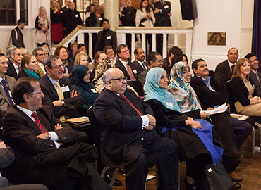 Sheikh Mohamed Bin Issa Al Jaber was joined by former US Presidential Advisor Dalia Mogahed, Nobel Peace Prize Laureate Tawakkol Karman and a packed hall of politicians, experts, academics and media for the London launch of the MBI Al Jaber Media Institute in Sana’a, Yemen.